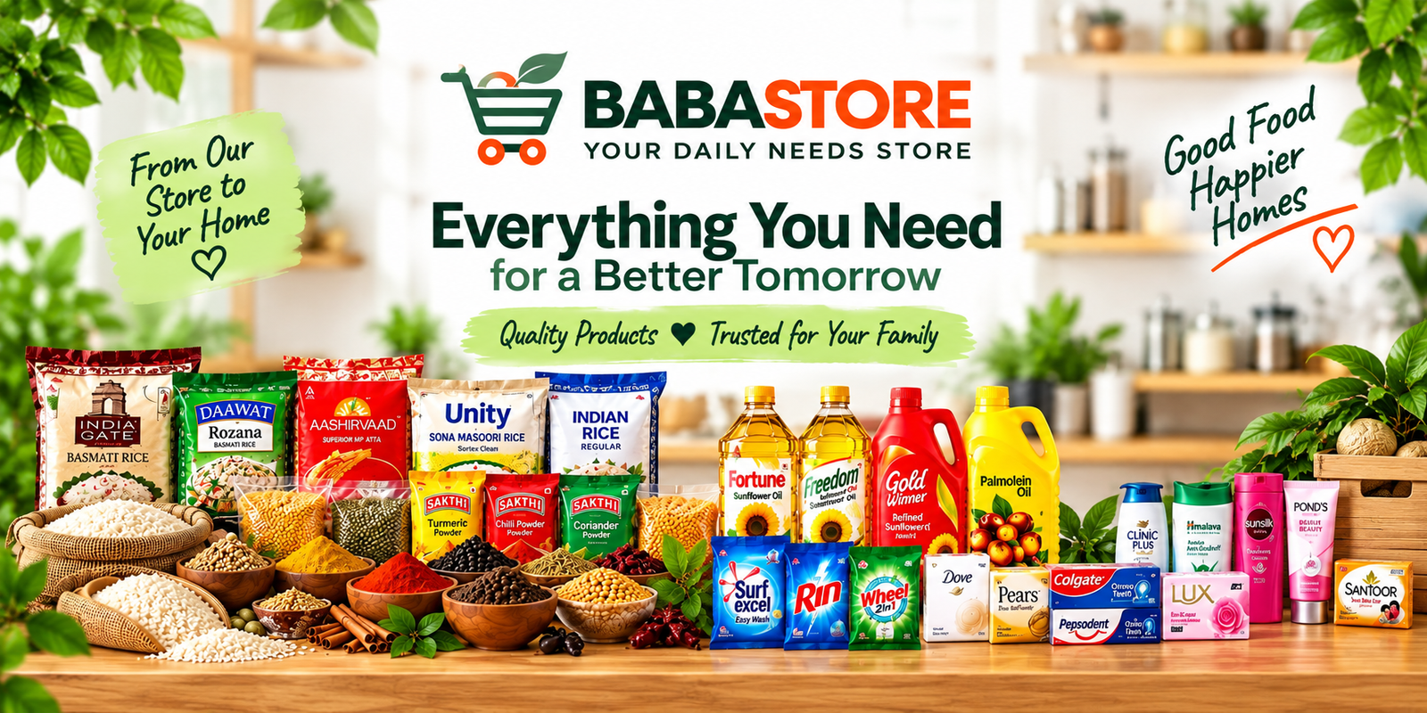 BABASTORE grocery homepage banner