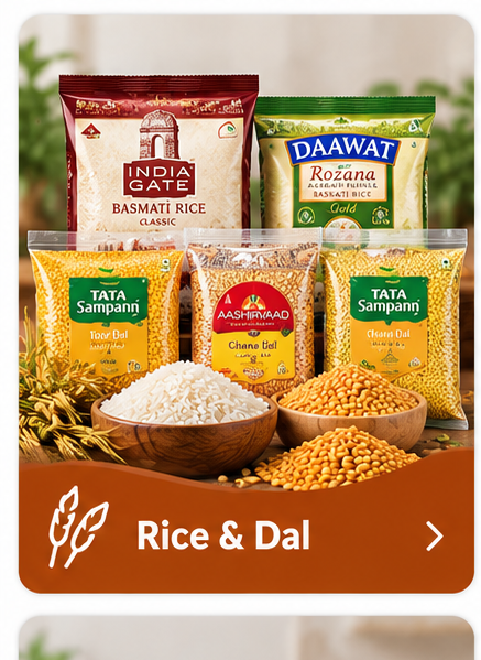 Rice and dal branded grocery products