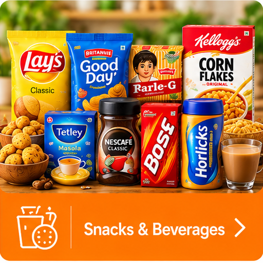 Snacks and Beverages category